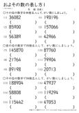 およその数の表し方 がい数 四捨五入 小学生無料算数学習プリント 無料プリントのぷりんと３６５