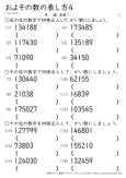 およその数の表し方 がい数 四捨五入 小学生無料算数学習プリント 無料プリントのぷりんと３６５